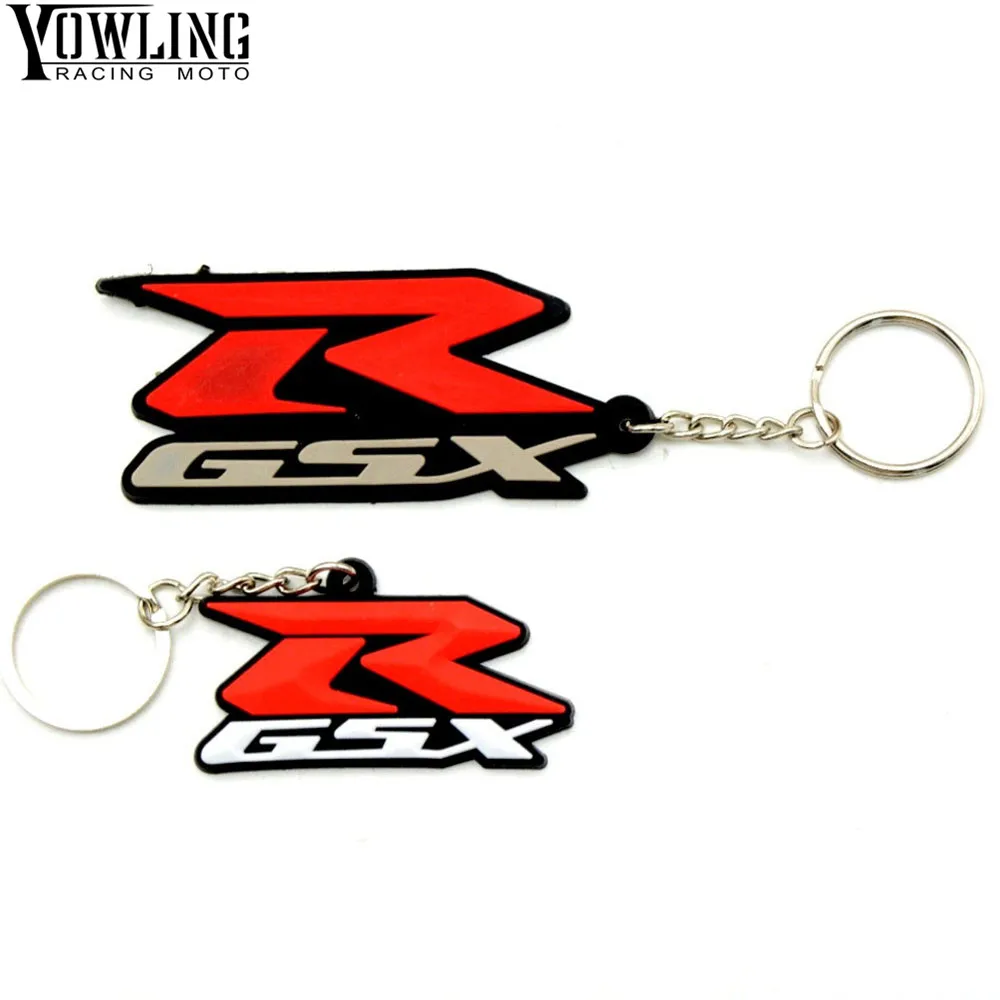 

3D Soft Rubber Keychain Key Ring Key chain keyring Stickers For Suzuki GSXR GSX-R 600 750 1000 K1 K2 K3 K4 K5 K6 K7 K8 K9