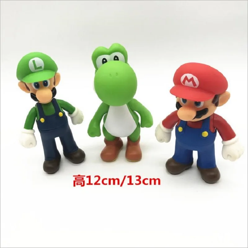 

12cm Super Mario Figures Toys Bros Bowser Luigi Koopa Yoshi Mario Maker Odyssey PVC Action Figure Model Dolls Toy Super Mario