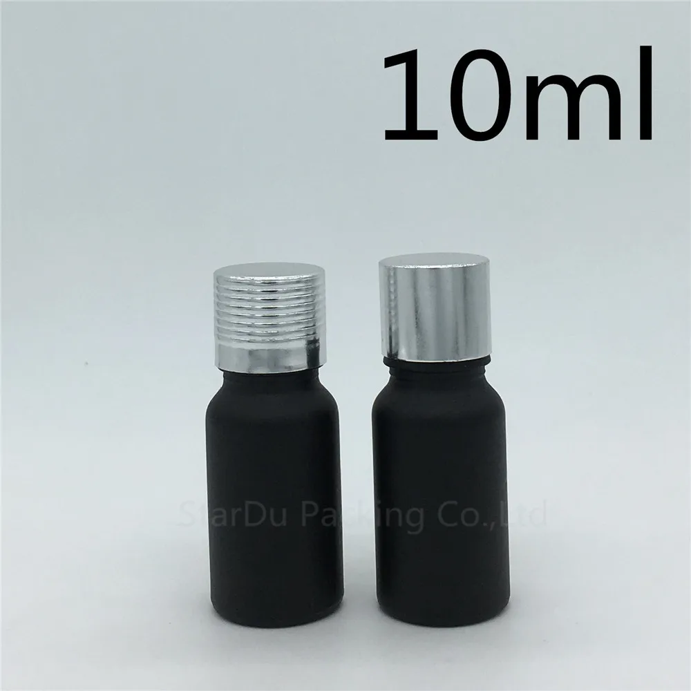Download Free Shipping 480pcs 10ML Black Frosted Glass Bottle Vials ...