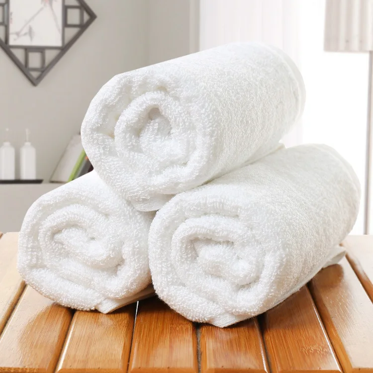 Утолщенное Белое Хлопковое полотенце для гостиниц, специальное полотенце 35*70 см