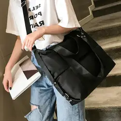 Школьная сумка, кожаные женские сумки, черная молния, модная простая основная Женская водонепроницаемая сумка на плечо, сумки-мессенджеры