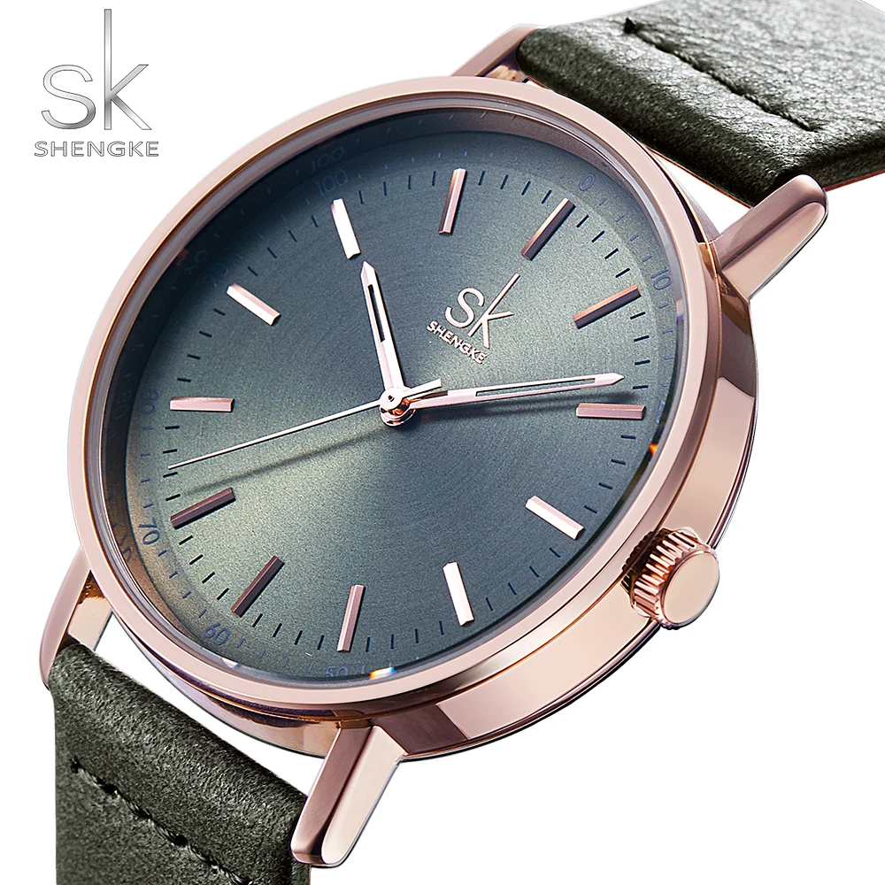 

Shengke Colorful Leather Women Watches Quartz Ladies Wristwatch Reloj Mujer 2019 New SK Vintage Clock
