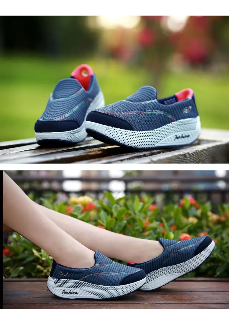 WGZNYN 2018 Для женщин обувь для фитнеса женские на танкетке тонизирующее обувь увеличивающая рост кроссовки на платформе открытый кроссовки