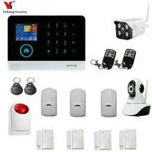 YobangSecurity Wifi Alarm System GSM Wireless Home Burglar Security System With Outdoor Flashing Siren Outdoor Indoor IP Camera