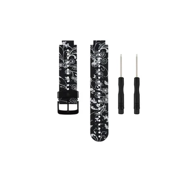 

(230HS) Style-10 Soft Silicone Replacement Watch Band for Garmin Forerunner 230 /235/235Lite/ 220 / 620 / 630 / 735 Smart Watch