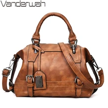 Женская сумка, винтажная сумка на плечо, Роскошные Сумки из искусственной кожи, сумки через плечо для женщин, Женская Повседневная сумка Boston