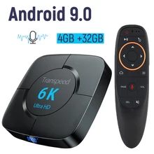 Android 9.0 4G 64G 6K 3D vidéo TV boîte Youtube Netflix Google Assistant magasin Wifi Bluetooth TV boîte jouer magasin décodeur(China)