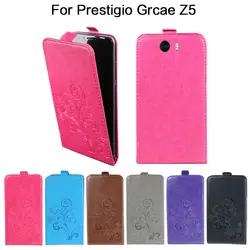 Для Prestigio Grace Z5 случае роскошный кожаный чехол для Prestigio Grace Z5 крышка Тиснение защитный телефон сумка 5.0"