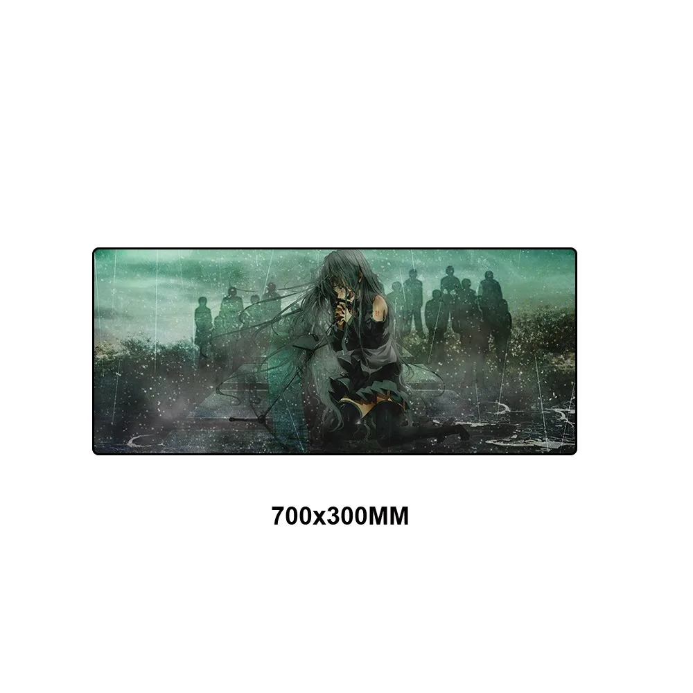 70x30cm XL Lockedge Large Gaming Mouse Pad Computer Gamer Anime Rubber Pad Keyboard Mouse Mats Desk Mousepad for PC Hatsune Miku - Цвет: CYWL-021