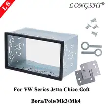 Cadre de Radio stéréo de voiture 2 Din, pour VW série Jetta Chico Golf Bora/Polo/MK3/MK4, Kit de voiture