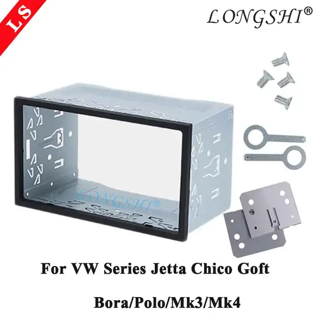 US $4.03 Double 2 Din Hardware Car Stereo Radio Fascia Frame for VW Series Jetta Chico Golf Bora/Polo/MK3/MK