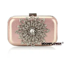 Высококачественный Подсолнух Сумка-клатч со стразами искусственная кожа вечерние сумки женские Алмазный цветочный вечерний мешок с цепочкой 4 цвета