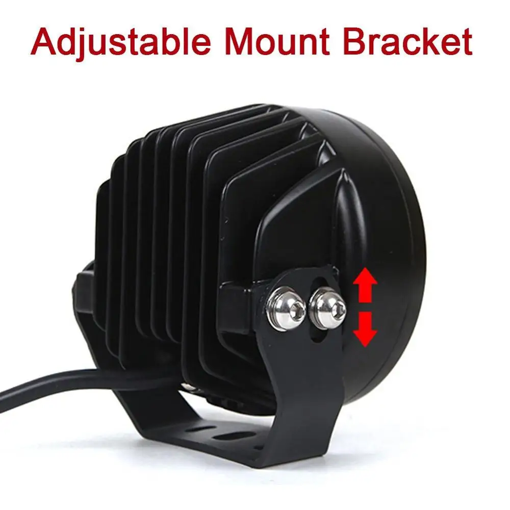 60W Round Led Driving Light 12V 5inch Mini Spot Led Driving Lights for Truck Wrangler JK 4X4 4WD Pickup Motorcycles Offroad Light Bar Car Off-road F150 SUV Led Pods (4)