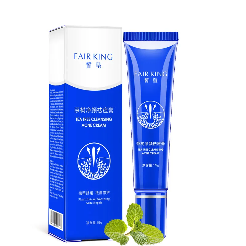 

Tea Tree Cleansing Acne Cream Face Anti Acne Treatment Cream Moisturize Control Oil Skin Care Face Shrink Pores Acne Scar TSLM1