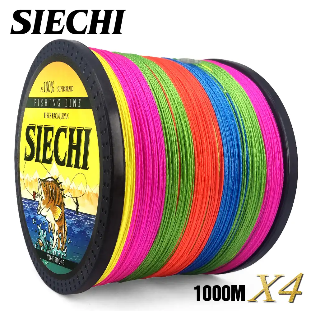 4 нити 1000 м SIECHI PE многоцветная плетеная рыболовная леска вплетения Улучшенный