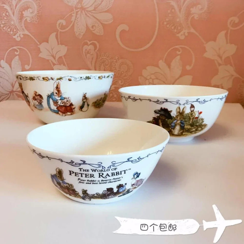 

Peter Rabbit PeterRabbit Bone China exported to the UK Steamed Rice bowl bowl of soup bowl cartoon salad bowl set