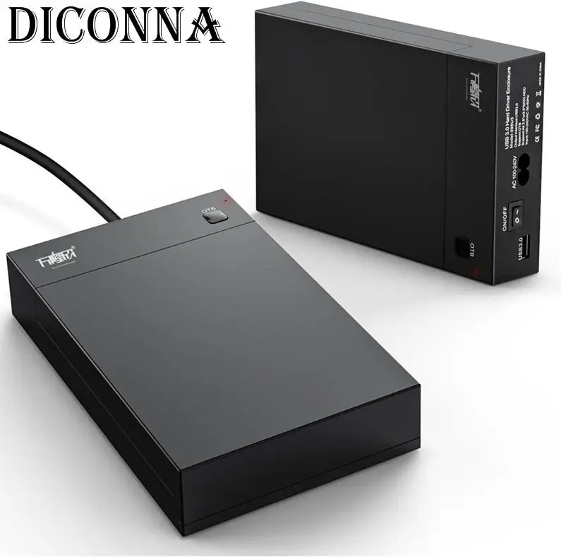  Carcasa HDD de discos en blanco 35 pulgadas USB 30 serie DISCO DURO caja externa enchufe y conector