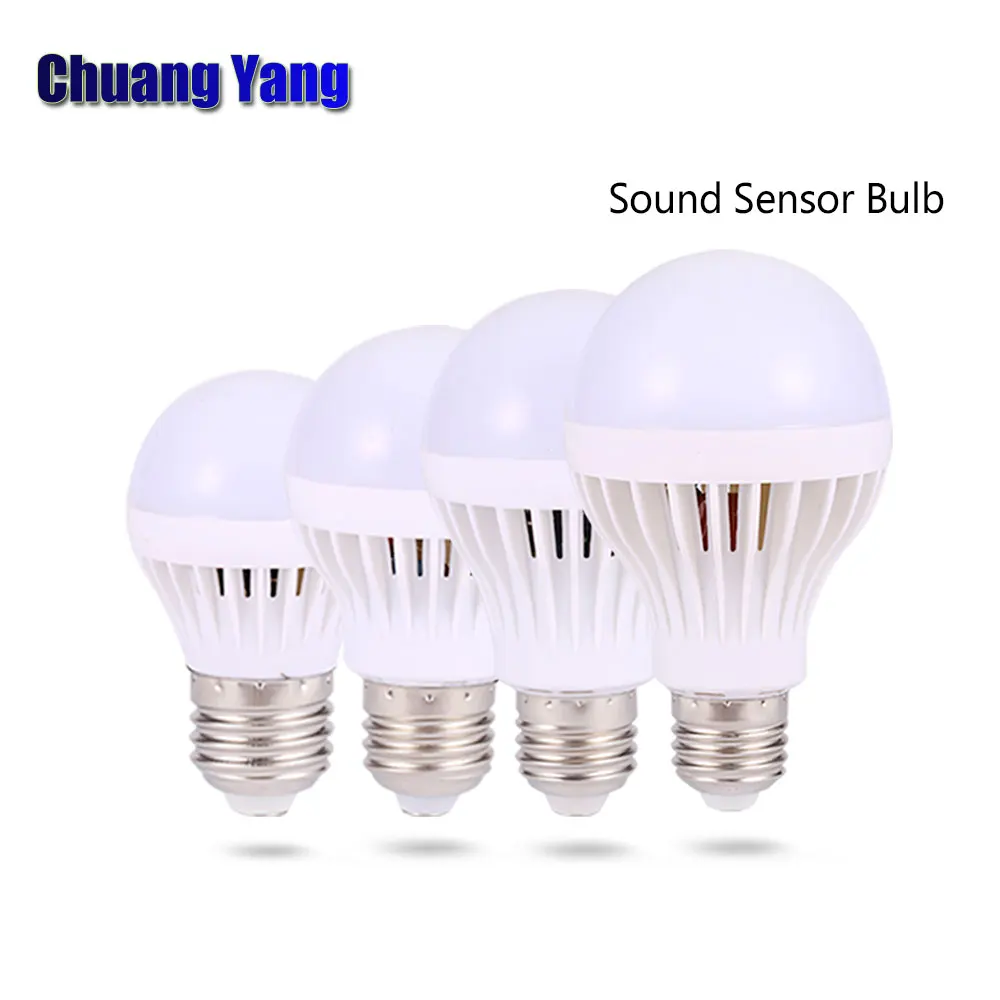 E27 Led Light Sensor Bulb Sound/Voice Sound Controlled Led Light PIRmotion sensor light
