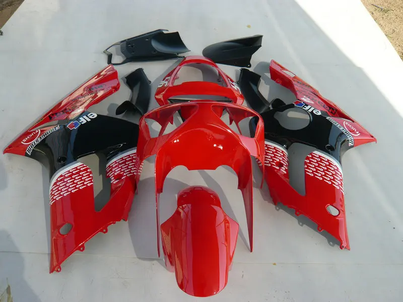 Custom Injection mold Fairing kit for KAWASAKI Ninja ZX6R 636 03 04 ZX 6R 2003 2004 ABS Hot red black Fairings set+gifts KE32 | Автомобили