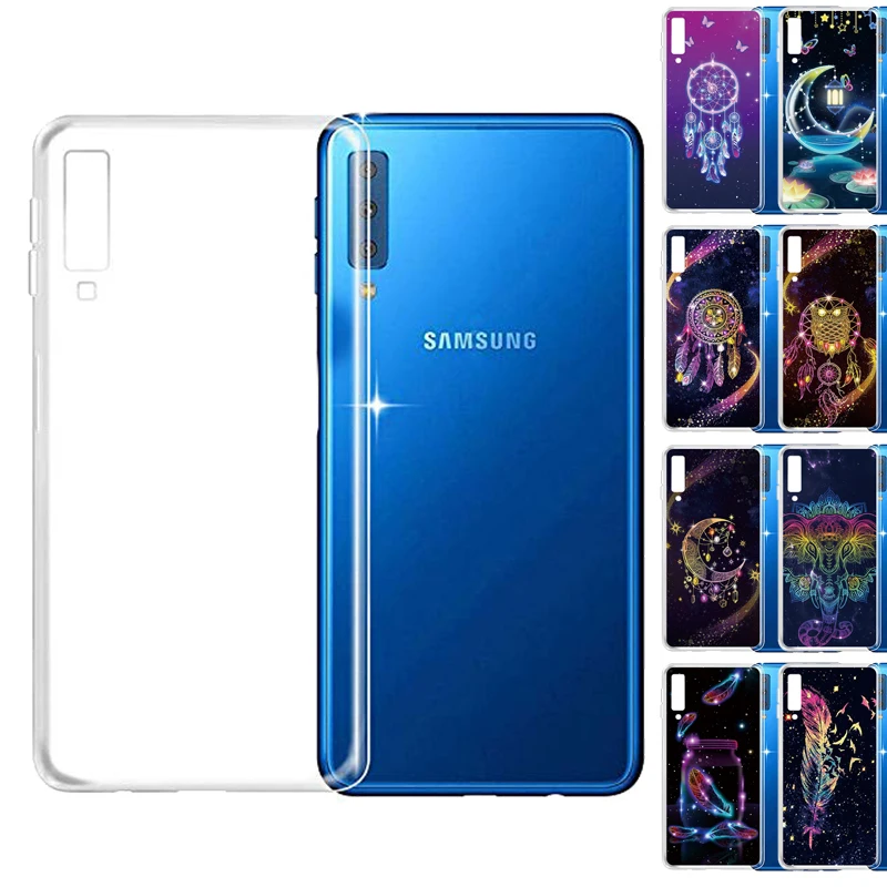 

2019 New Arrivals Soft Silicone TPU Case for Samsung Galaxy A7 2018 Colorful Phone Cases Cover Coque Fundas