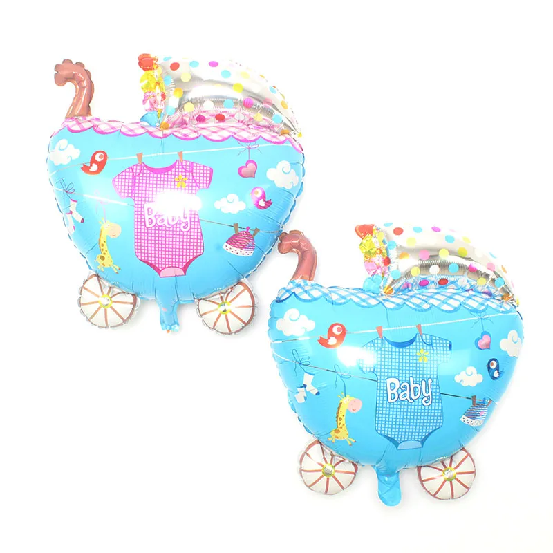 

50pcs Baby gift toys foil ballon shaped ballooon Baby carriage ballon for boy/girl baby shower decoration stroller heium globos