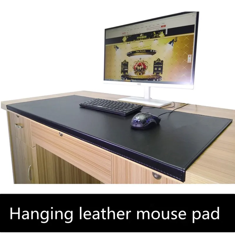 Large leather gaming mouse pad computer ergonimic lock edge waterproof tapis de souris keyboard laptop pc gamer mats | Компьютеры и