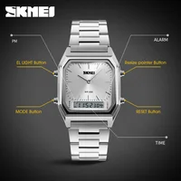 SKMEI модные спортивные часы для мужчин лучший бренд класса люкс двойной дисплей электронные кварцевые наручные часы мужской