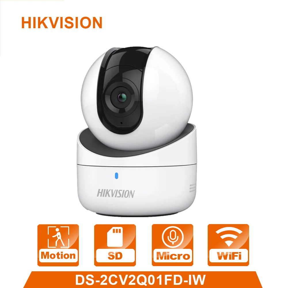 In Stock Hikvision Mini WiFi Camera 720P CMOS Wireless IP Camera DS-2CV2Q01FD-IW Wi-Fi Network PT Camera Built-in Speaker & SD цена In Stock Hikvision Mini WiFi Camera 720P CMOS Wireless IP Camera DS-2CV2Q01FD-IW Wi-Fi Network PT Camera Built-in Speaker & SD цены онлайн