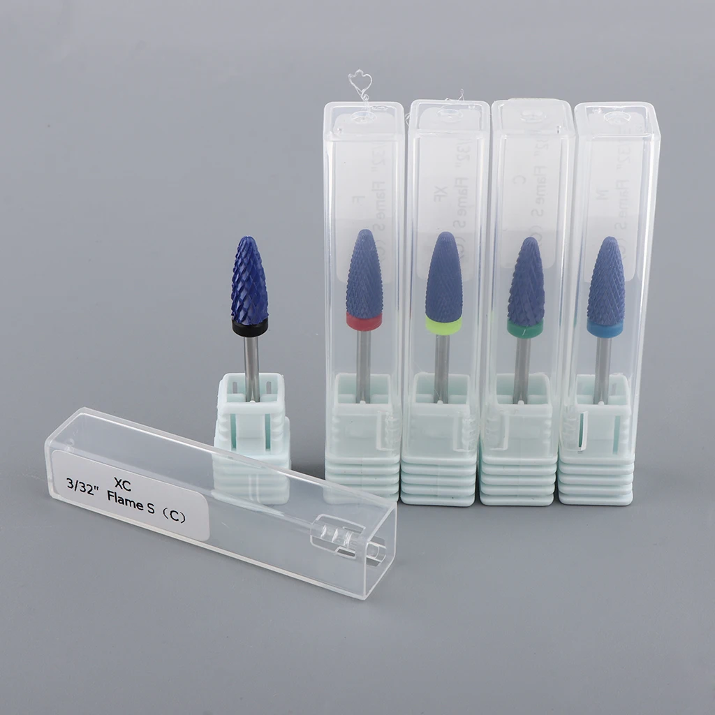 High Quality Ceramic Nail Drill Bit Set for Natural & Artificial Nails, Length: 1.85 inches (Pack of 5)