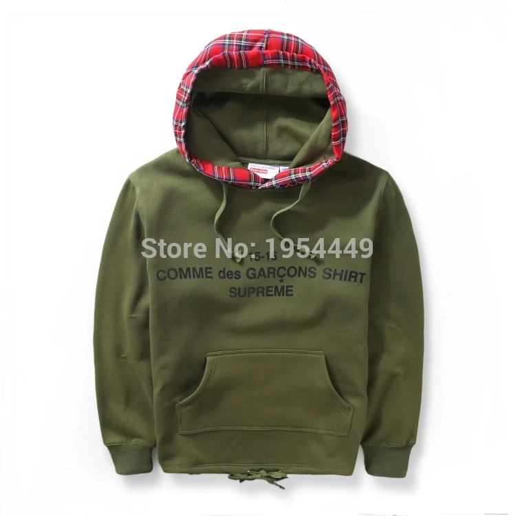 15 New 15 16 Comme Des Garcons Shirt Supreme Camouflage Scotland Lattice Men Hoodie Hiphop Fashion Cotton Sweatshirt 2 Color Sweatshirt Clothing Sweatshirt Fashionsweatshirt Panda Aliexpress