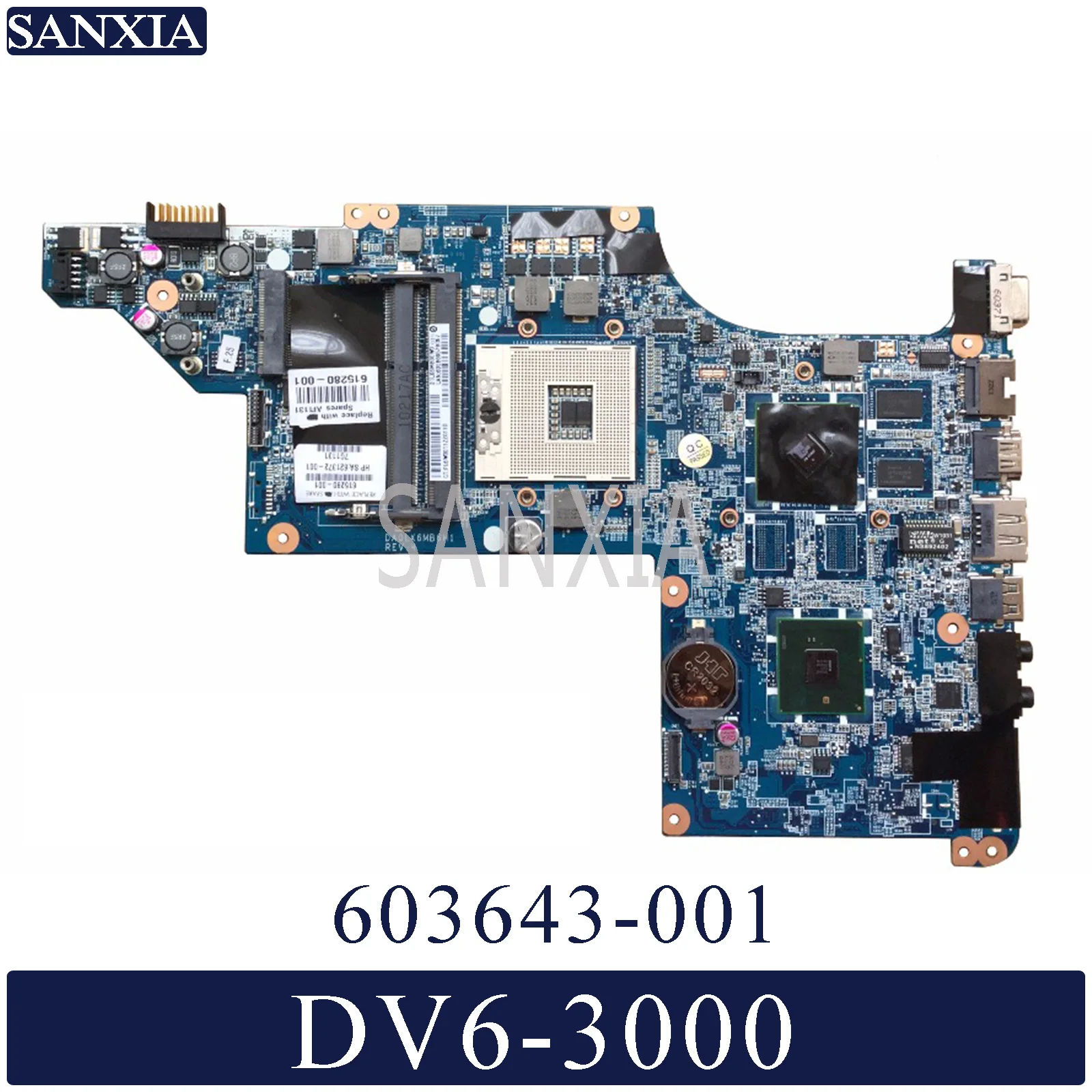US $50.00 KEFU 603643001 Laptop motherboard For HP DV63000 original mainboard