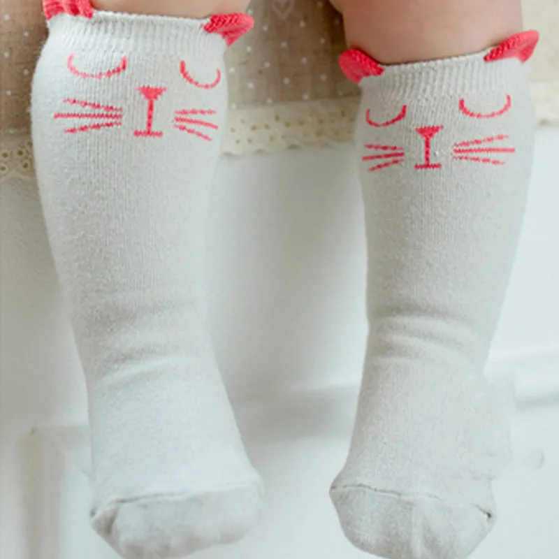 1 pair Toddler Knee High Socks for Newborns Baby Boys Girls Anti Slip
