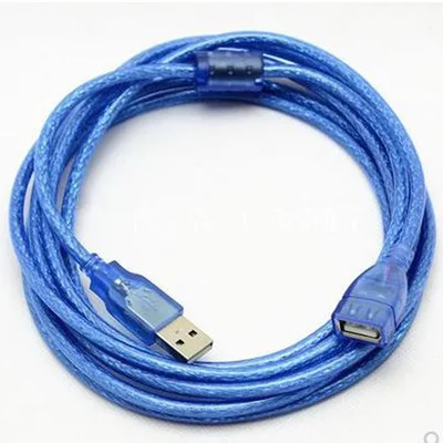 

USB extension cable 5M Pure copper transparent blue USB extension cable 1.5M-10M USB male to female A / F data extension cable