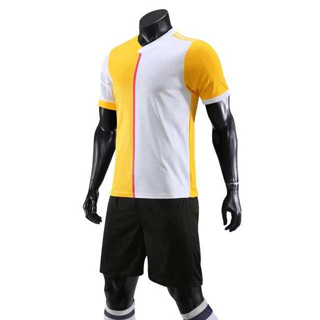 20 тренировочный костюм для футбола, детская униформа, мужской спортивный костюм с коротким рукавом, спортивный костюм для мальчиков, wo men Futbol, тренировочная форма, комплект, шорты - Цвет: yellow