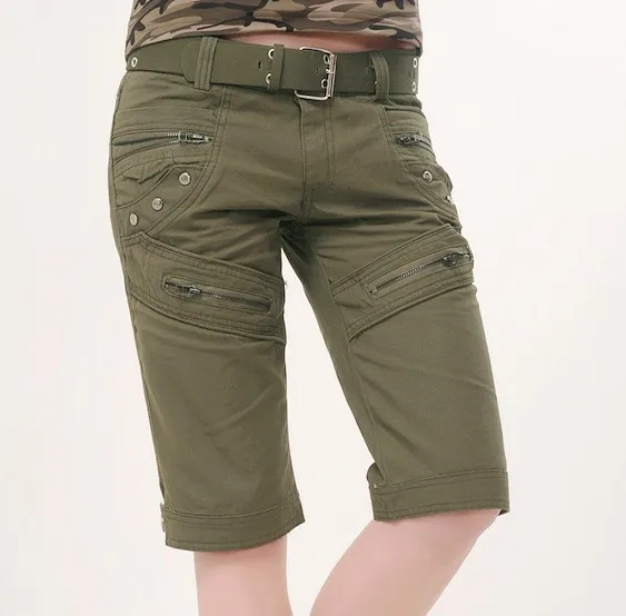 Camo Pants For Women Army Fatigue Pants Cotton Cargo Pants Knee Length