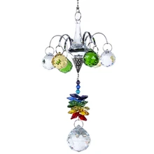 H& D 16 ''Хрустальная чакра Suncatcher шар-Призма Радуга производитель окна подвесная вешалка для украшения с крюком украшения дома аксессуары