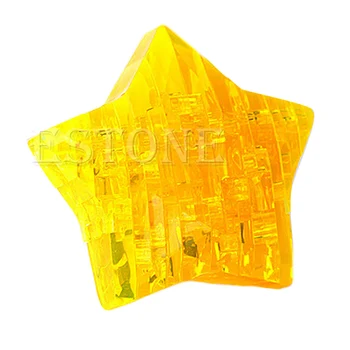 

3D Star Shaped Crystal Puzzle Jigsaw Model Diy Intellectual Toy Gift Furnish