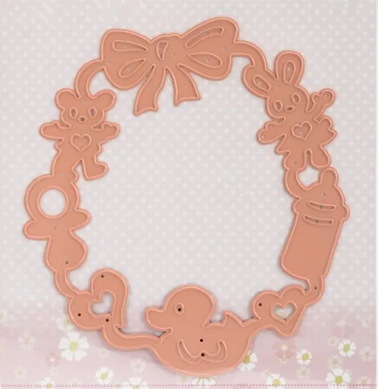

Ufurty Baby Wreath Frame Metal Cutting Dies New 2019 Stencil for DIY Scrapbooking album Decorative Embossing Hand-on Paper Cards
