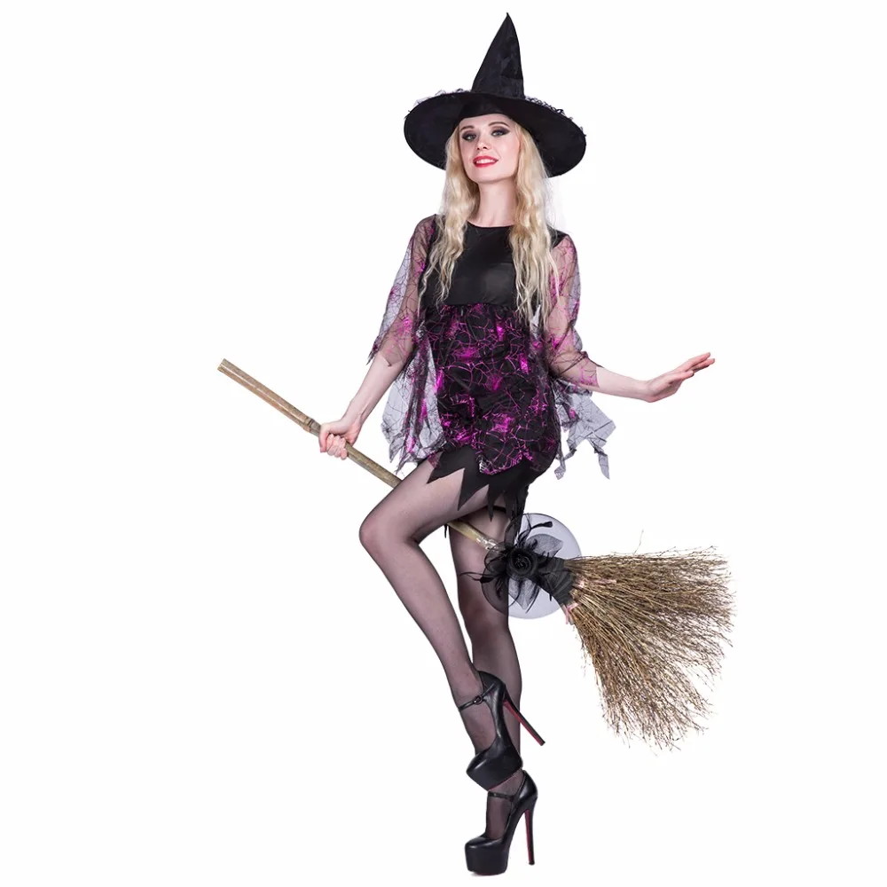 2017 vampire costumes shining spider witch dress and hat set female party cosplay lace dress scary halloween costumes for women - Cheap Creepy Halloween Costumes 2017 vampire costumes shining spider witch dress and hat set female party cosplay lace dress scary halloween costumes for women - Cheap Creepy Halloween Costumes
