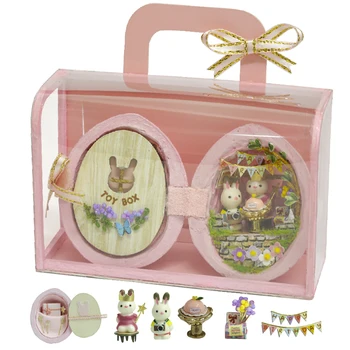 

DIY Dollhouse Furniture Miniature Wooden Miniaturas Doll House Box Theatr Toys for Children Birthday Gifts Casa Seed World R1