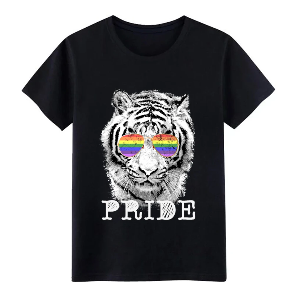 Мужская футболка с надписью LGBT Tiger Rainbow Glasses Gay Pride хлопковая Футболка вырезом