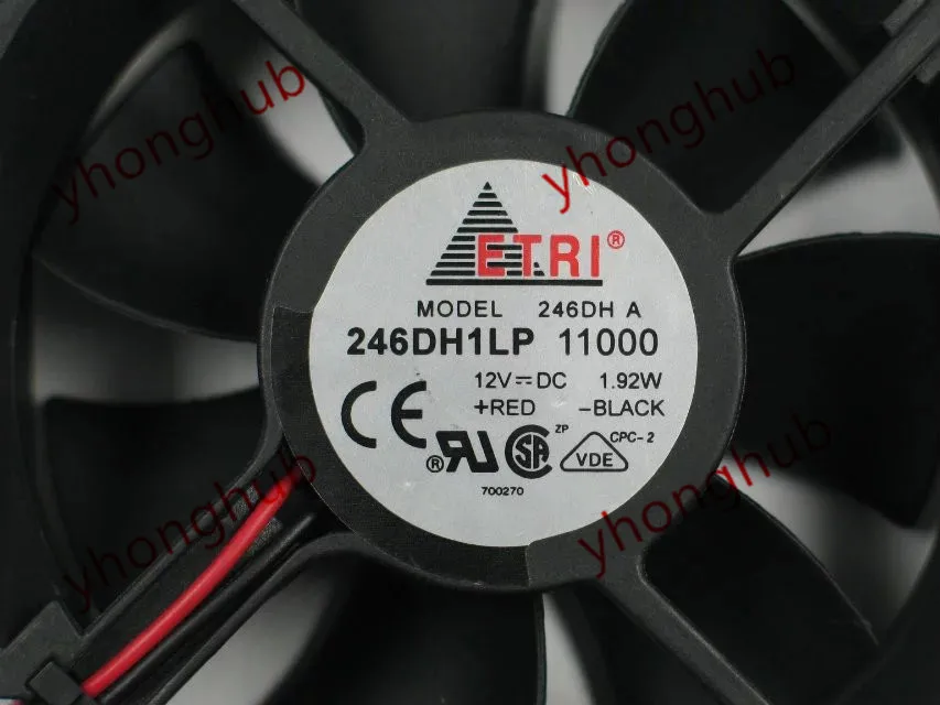 Вентилятор охлаждения сервера ETRI 246DH1LP 12 В постоянного тока 1 92 Вт 2 провода 80x80x25