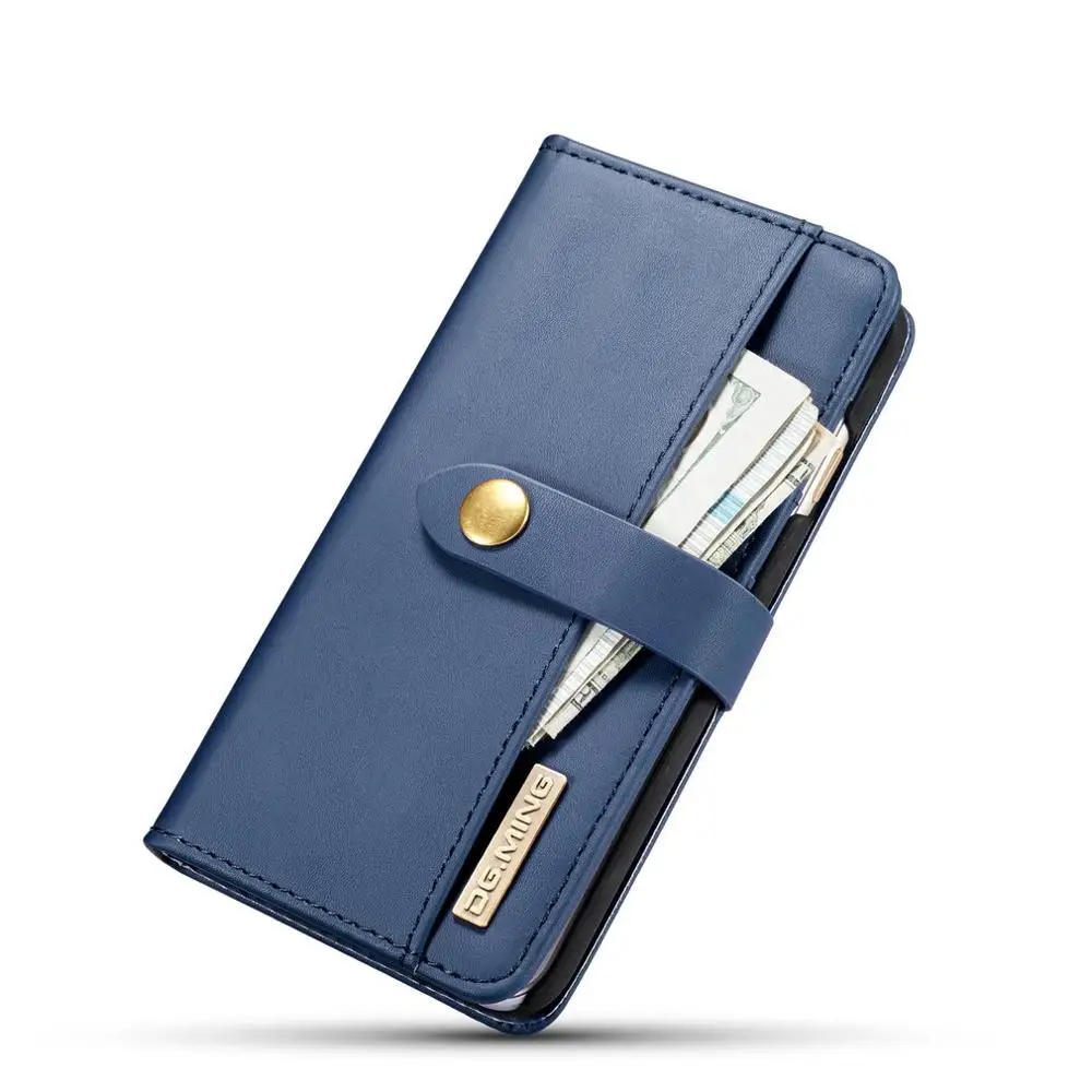 

Magnetic Attraction Leather Case Mobile Phone Cover Flip Wallet Phone Cases DG.MING Sheepskin Separate Cell Phone Cover