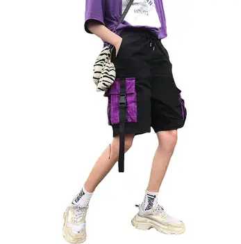 

Summer new thin section casual hit color plaid pocket shorts