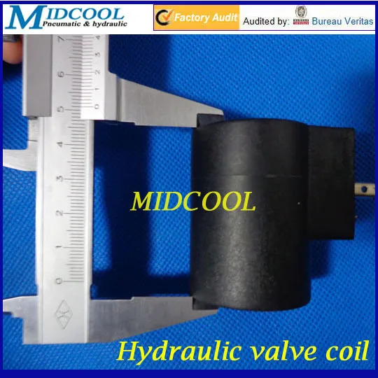 Hydraulic solenoid valve coil Inside diameter 14mm High 50mm DC24V