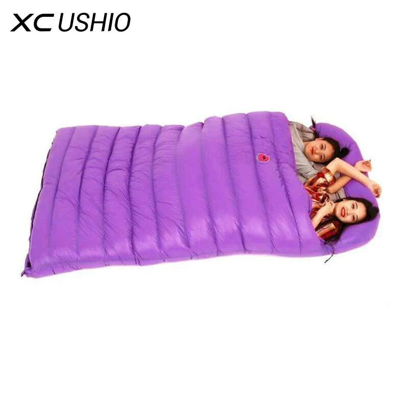 Brand Quality Goose Down Double Sleeping Bag Envelope Waterproof
