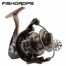 Рыболовная катушка Fishdrops с металлическим корпусом, спиннинговые Катушки Max Drag16.53LB/22.0LB, рыболовное колесо Pesca, большая рекламная катушка