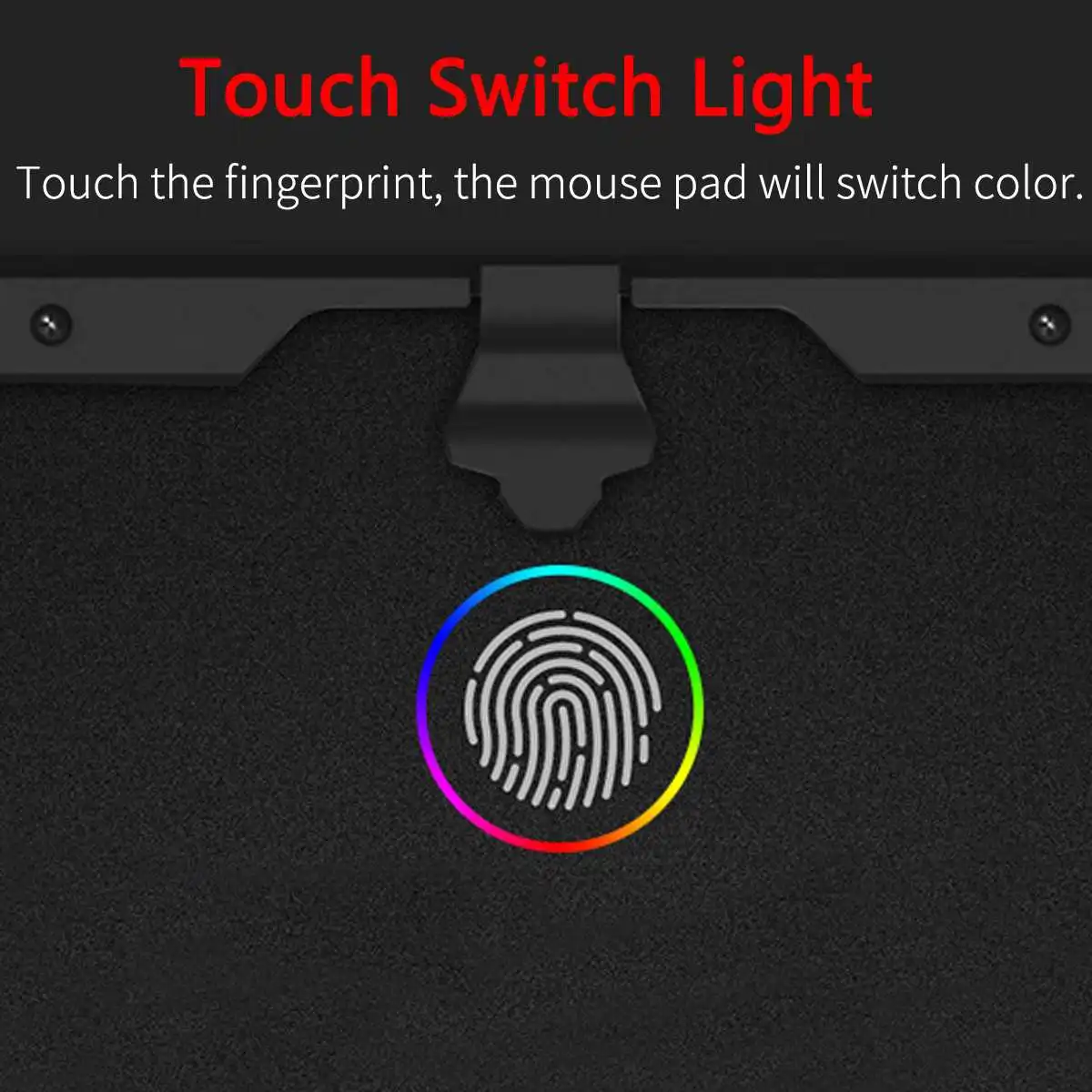 Акриловый цветной светодиодный Жесткий коврик для мыши RGB, игровой коврик для мыши, коврик для мыши Touchs, управление для ноутбука, компьютера+ кронштейн+ кабель USB