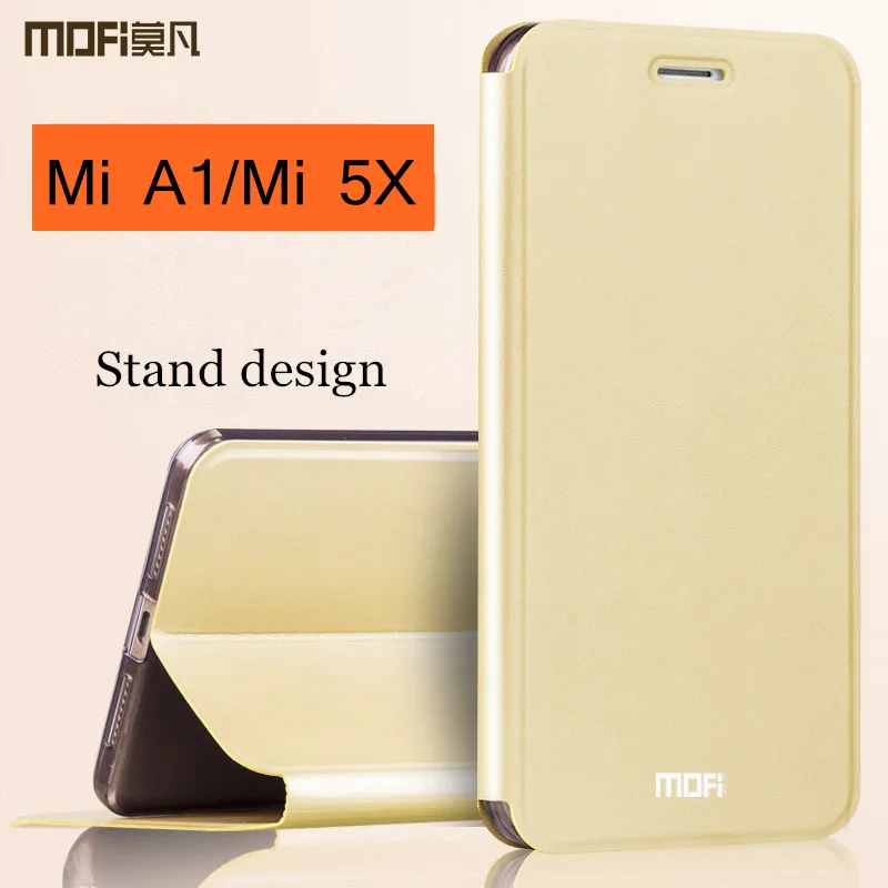 Xiaomi mi 5x чехол xiaomi A1 Флип кожаный силиконовый черный жесткий защитный для телефона