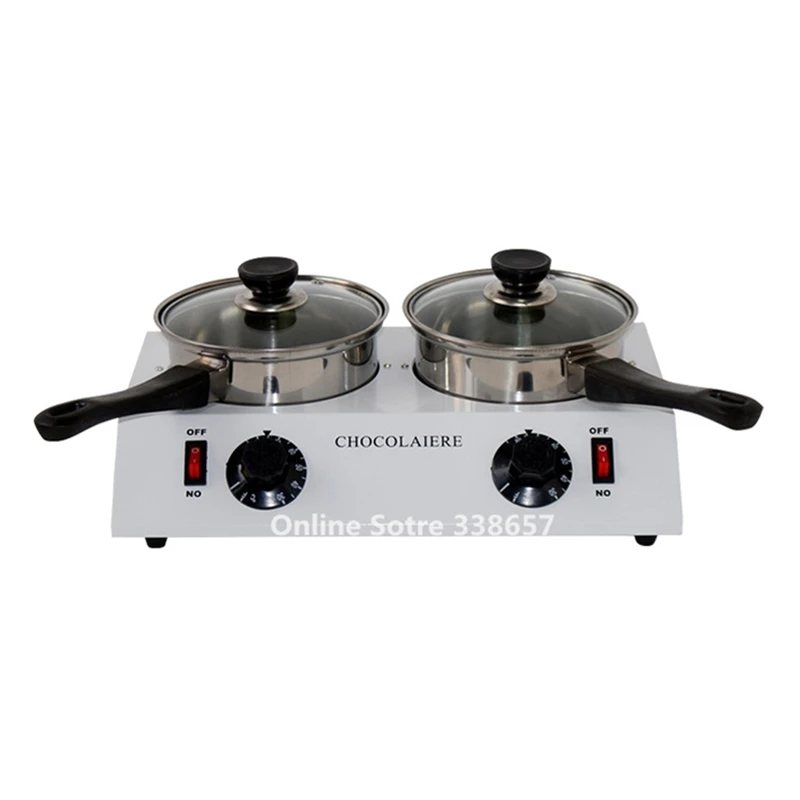 6PCS Electric double chocolate melting dipping pot chocolate machine